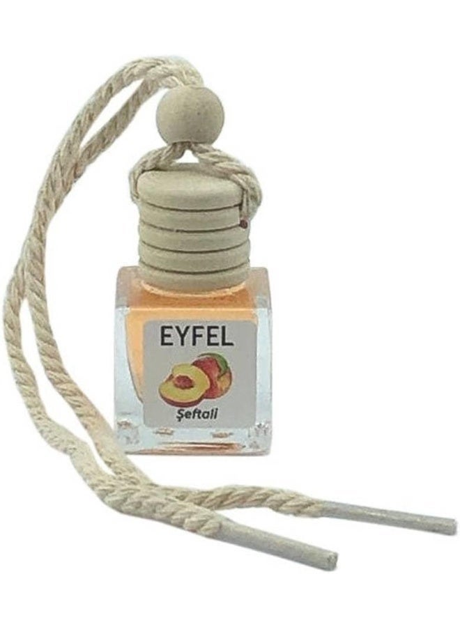 Eyfel Car Air Freshener, Peach Scent, 10ml, Orange - Image 1