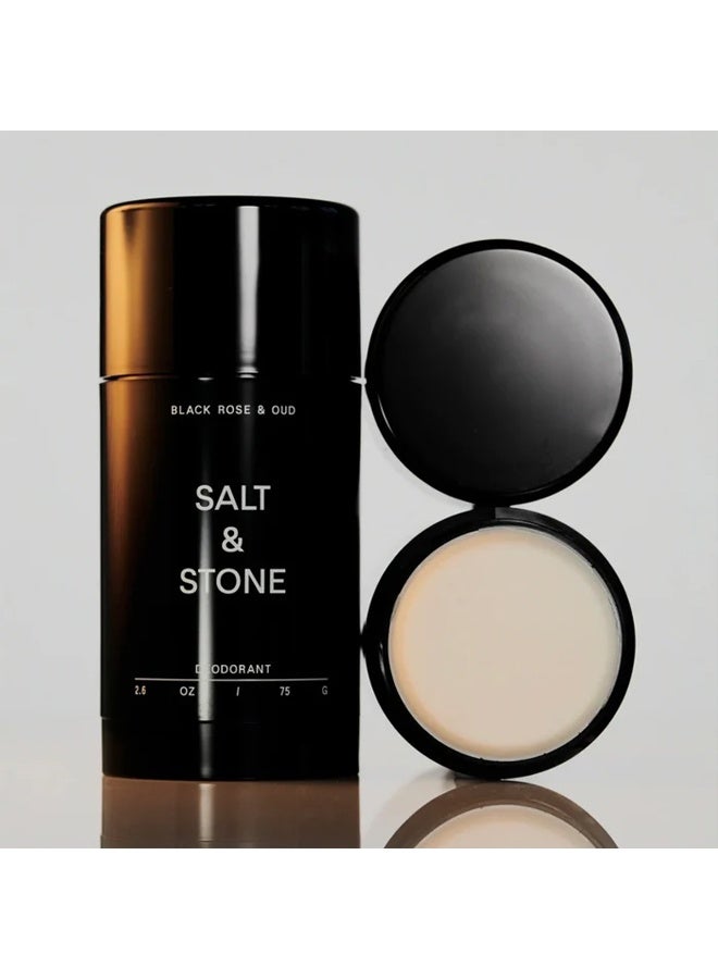 سولت اند ستون مزيل عرق بلاك روز والعود - مزيل عرق طبيعي فائق القوة للنساء والرجال ، خالي من الألومنيوم مع مستخلصات الأعشاب البحرية ، زبدة الشيا والبروبيوتيك ، خالي من البارابين والكبريتات والفثالات - Image 4