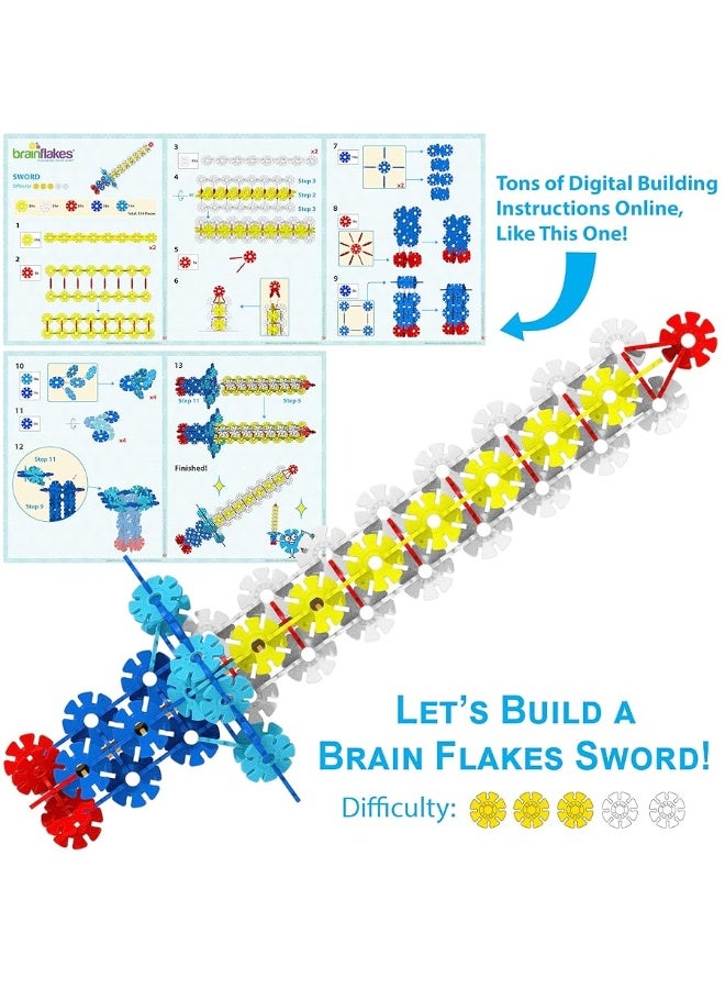 VIAHART VIAHART Brain Flakes 2500 Piece Build 'n' Build Kit - A Creative and Educational Alternative to Building Blocks - Wheel Pieces and Special Parts Included - A Great Stem Toy for Both Boys and Girls  - Image 1