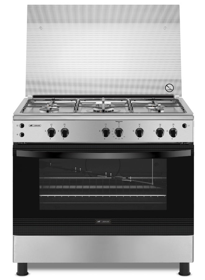 Leonard 60×90 cm Gas Oven, Stainless Steel Top with Silver Sides
