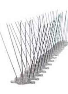 KNP KNP Bird spikes with a plastic base in a pack of 20 provide an extensive solution for preventing birds from perching and nesting on various surfaces.  - Image 1