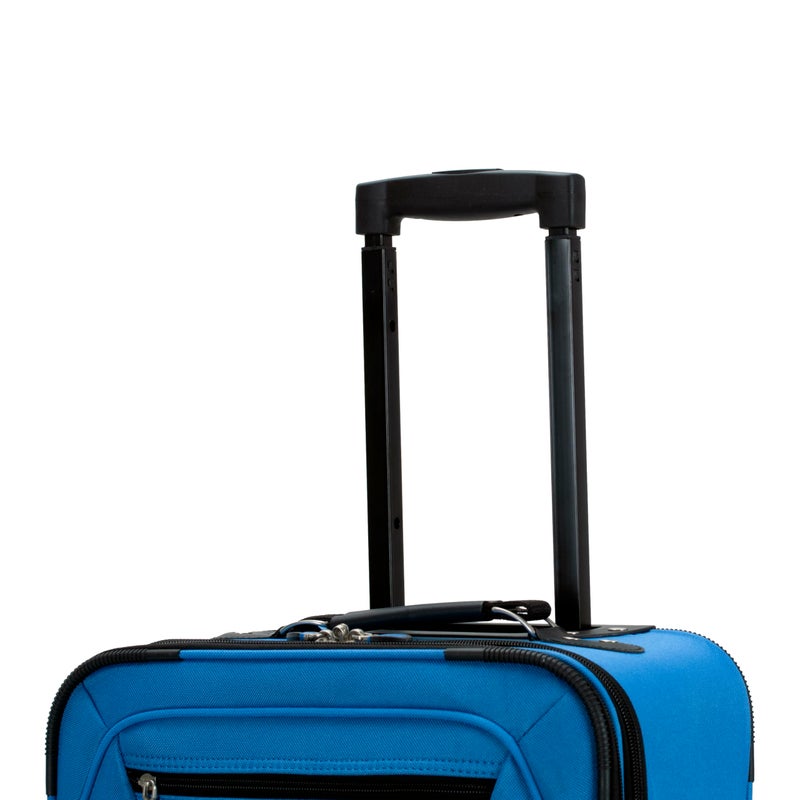 Rockland Pasadena Softside Spinner Wheel Luggage, Blue, Carry-On 20-Inch - Image 2