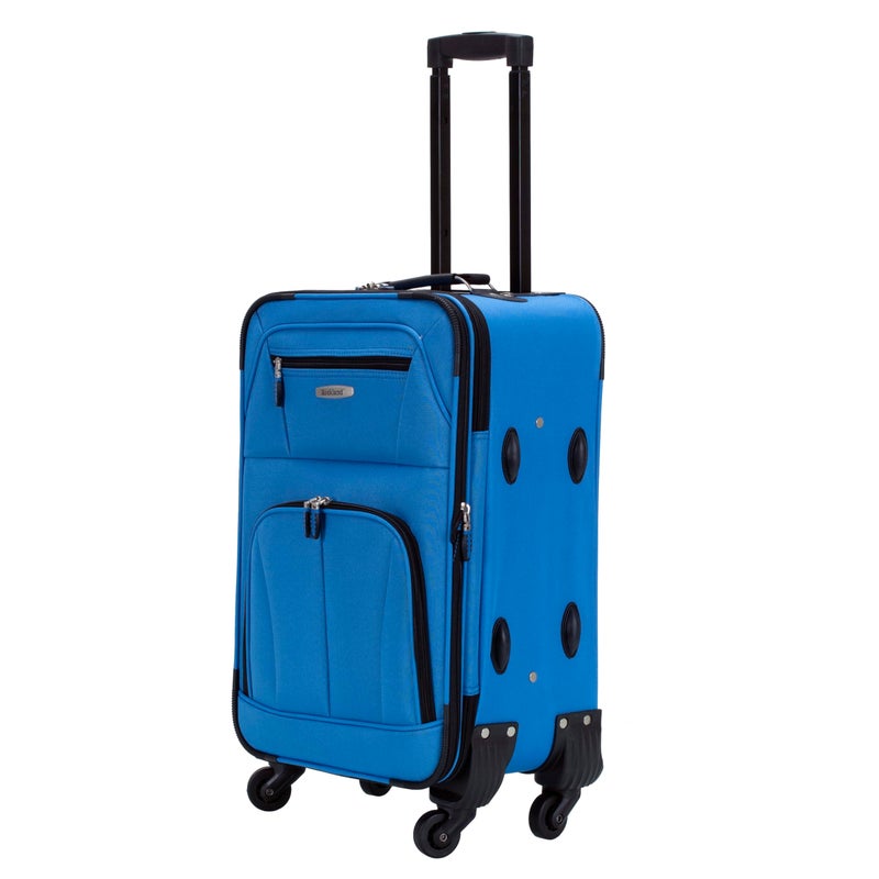 Rockland Pasadena Softside Spinner Wheel Luggage, Blue, Carry-On 20-Inch - Image 5