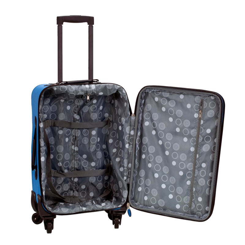 Rockland Pasadena Softside Spinner Wheel Luggage, Blue, Carry-On 20-Inch - Image 3