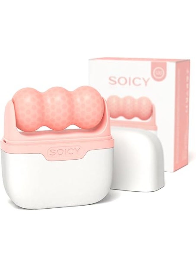 2-in-1 Ice Roller Facial Massager Skincare Rollers for Face & Eyes (Pink) - Image 1