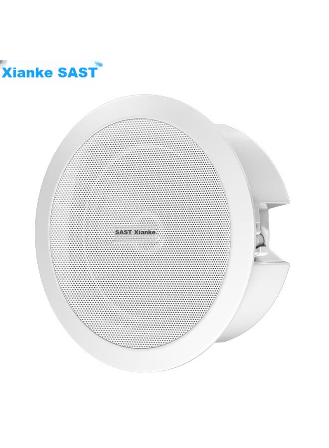 SAST Sast Z4-6 Coaxial Constant Impedance Ceiling Speaker, Background Music Public Address System, Home Theater High-fidelity Ceiling-mounted Speaker, 8 Inches - Image 1