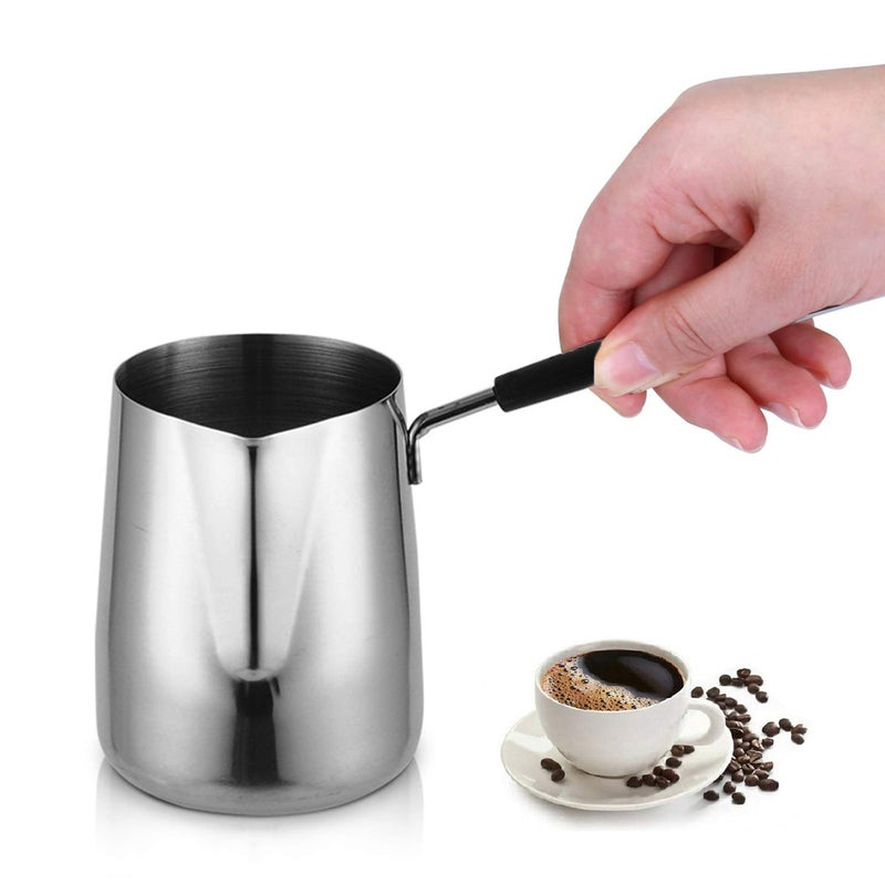 JOYIT 600ML20oz Turkish Coffee Pot  304 Stainless Steel Coffee and Butter Warmer Premium Milk Warmer and Milk Pot with Spout