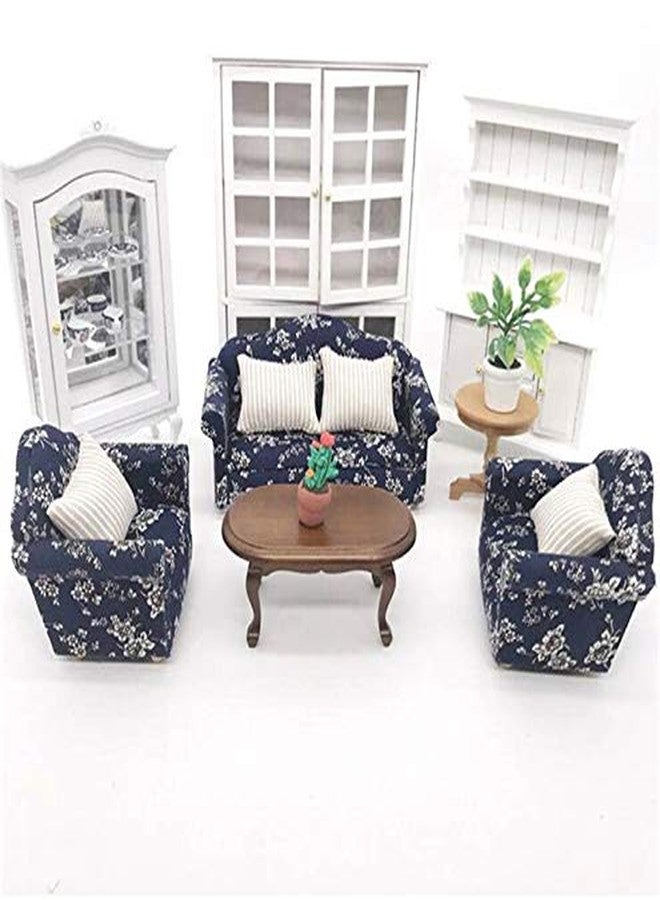 EatingBiting 1:12 Dollhouse Miniature Furniture Sofa 1 Double Sofa + 2 Single Sofa 3Pcs Set Living Room 1:12 Dollhouse Miniature Furniture Single Sofa Chair - Image 3