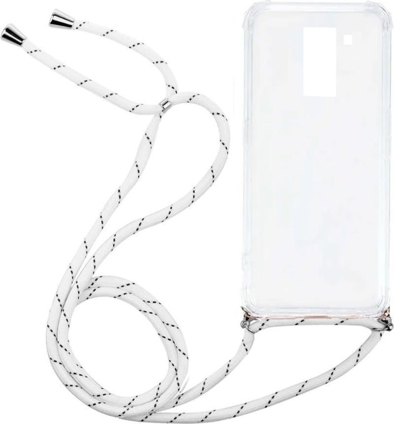 Samsung Galaxy S7 Edge Case Shoulder Neck Strap Rope Transparent Anti-Shock X-Rop Case Four-Corner Impact Protection