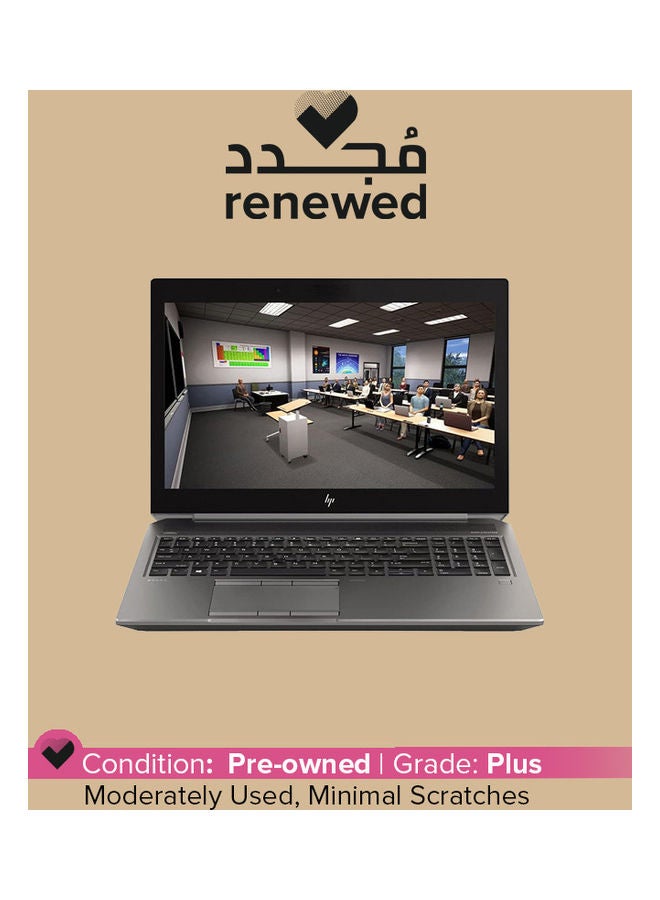 Renewed - ZBOOK 15 (G6) Laptop With 15.6-Inch FHD Display,Core I7-9850H/32GB RAM/512GB SSD/NVIDIA QUADRO T2000 English Silver