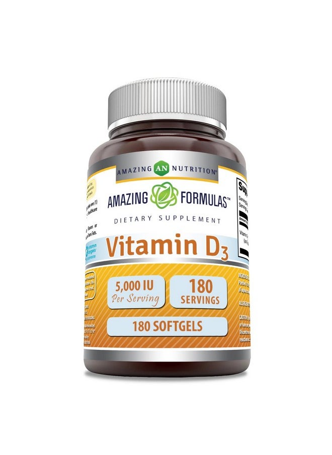 Amazing Formulas Vitamin D3 (Cholecalciferol) Supplement | 5000 IU per Serving | 180 Softgels | Non-GMO | Gluten-Free | Made in USA - pzsku/ZCCF09E0D00035205724CZ/45/_/1739882710/168bb539-8d9f-42a6-865b-0d7e0e7fbdf9