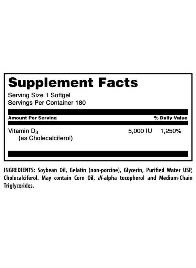 مكمل فيتامين د3 (كوليكالسيفيرول) من Amazing Formulas | 5000 وحدة دولية لكل وجبة | 180 كبسولة هلامية | غير معدلة وراثيًا | خالٍ من الجلوتين | صنع في الولايات المتحدة الأمريكية - pzsku/ZCCF09E0D00035205724CZ/45/_/1740203209/c5bfdea0-cef8-4123-bbd3-6dc97bf32389