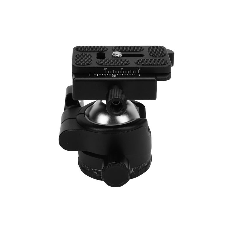 35mm Low Profile Tripod Ball Head with Aluminum Alloy Panoramic Quick Release Plate for Monopod DSLR Camcorder - Image 5