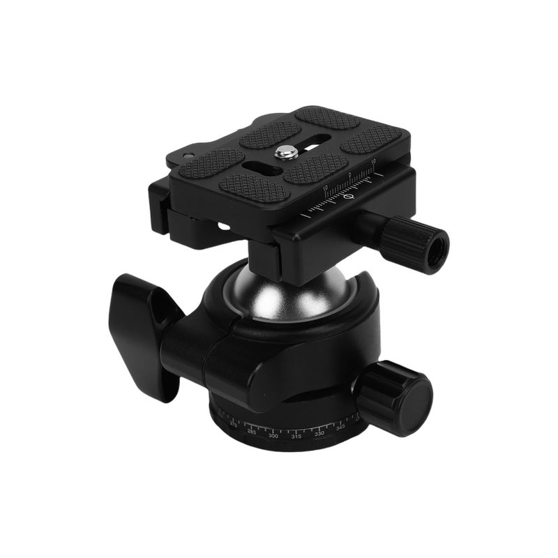 35mm Low Profile Tripod Ball Head with Aluminum Alloy Panoramic Quick Release Plate for Monopod DSLR Camcorder - Image 4