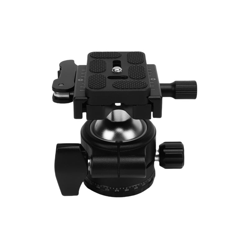 35mm Low Profile Tripod Ball Head with Aluminum Alloy Panoramic Quick Release Plate for Monopod DSLR Camcorder - Image 3