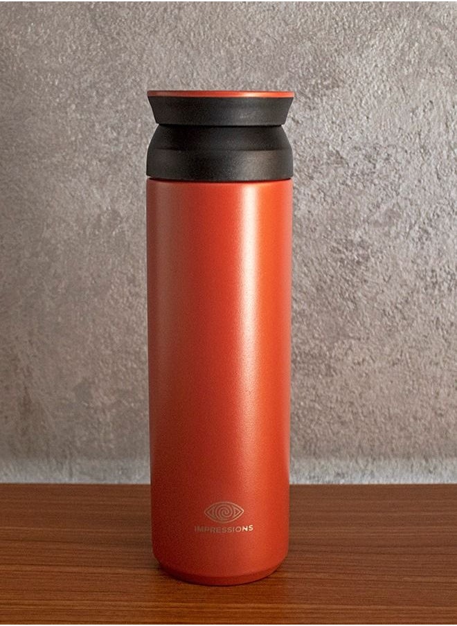 Impressions - Stainless Steel Double Wall Vacuum Thermal Travel Tumbler, Coffee Mug, 500ml (RED) - Image 1