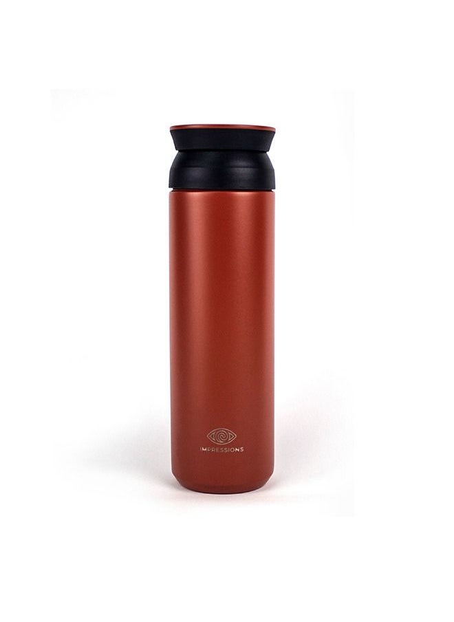 Impressions - Stainless Steel Double Wall Vacuum Thermal Travel Tumbler, Coffee Mug, 500ml (RED) - Image 1
