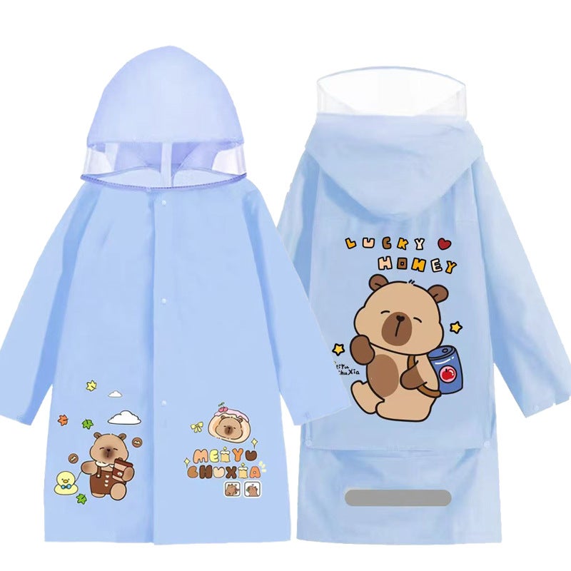 New 6-12 Years Old Boys' And Girls' Baby Poncho Primary School Children'S Kindergarten Schoolbag Bits Reflective And Taste-Free Children'S Raincoat - Image 5