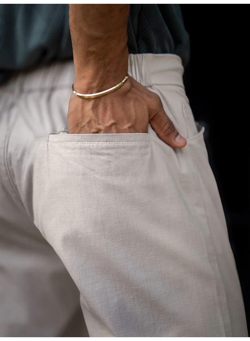Maniac  Maniac Mens Solid Beige Cotton Trackpant for Men | Best Price UAE