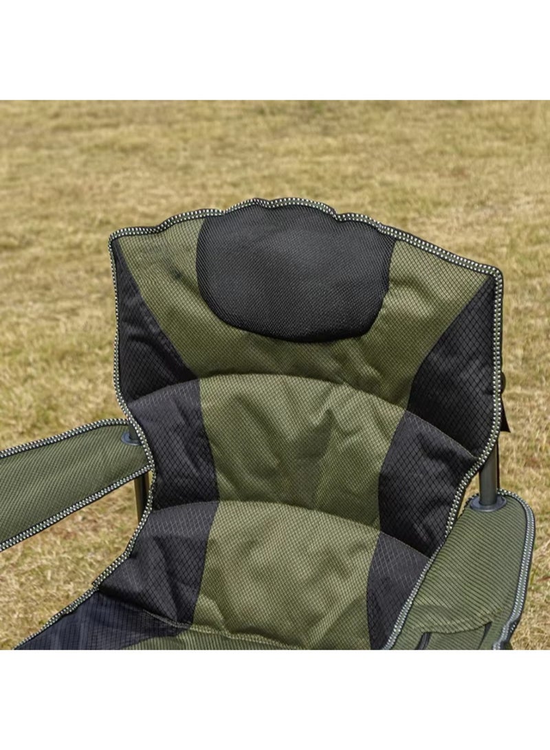 سمارت هوم كرسي تخييم وإسترخاء قابل للطي ، مقعد رحلات مع شنطة ، كرسي رياضي، كرسي خارجي وكرسي حديقة ، كرسي فخم ومتين بقواعد من المعدن ومبطن بقماش فخم 90X50X50  سم - Image 5