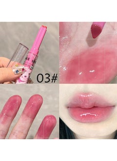 LuckNest 3 Colors Jelly Lipstick Gift Set, Tinted Heart Shape Lip Stain Lip Gloss, Mirror Hydrating Jelly Love Lipstick, Moisturizing Tinted Lip Balm, Vivid Color Glossy Lip Makeup for Girls (A)  - Image 5