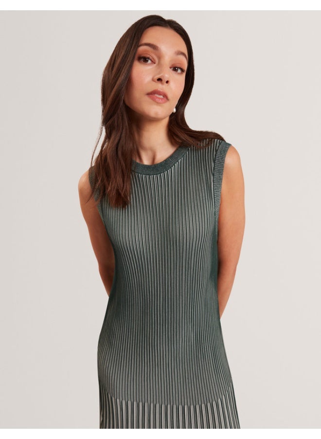 Ted Baker Textured Stripe Knit Midi Dress - Image 1