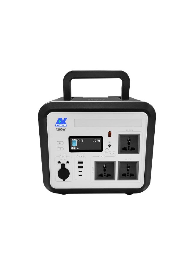 AK Power #Portable_Power_Station #AKPOWER #LiFepo4(LFP)_Battery #1200Wh #Fast_Charging #Solar_Generator #Optional_Solar_Panel #Home_Backup_Power #Travel_Generator #Camping_Power_Bank #Electric_Storage #Emergency_Power_Storage - Image 1