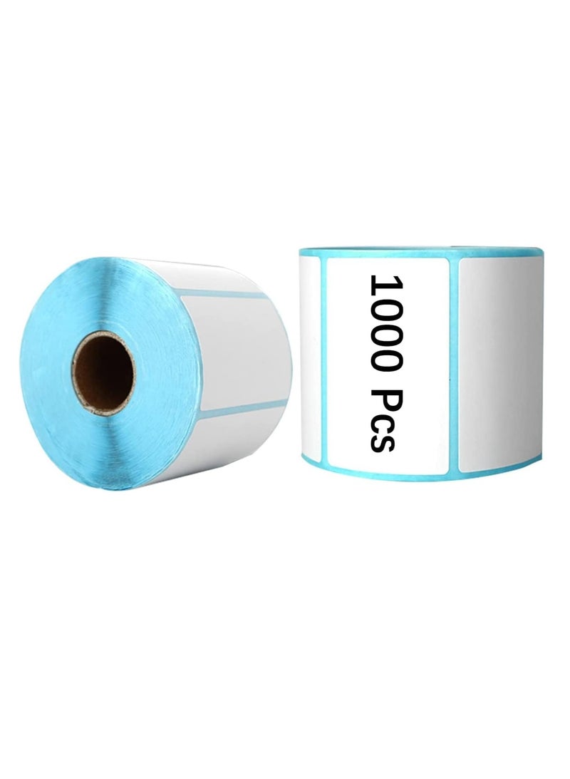 ECVV ملصقات حرارية قابلة للطباعة ذاتية اللصق من ECVV، 2 × 1.18 بوصة، ورق باركود، عنوان، شحن، بريد، طوابع فارغة، 2 لفة، 1000 ملصق/لفة، 50 مم × 30 مم، أبيض، ThermalP 5030 2 - Image 1