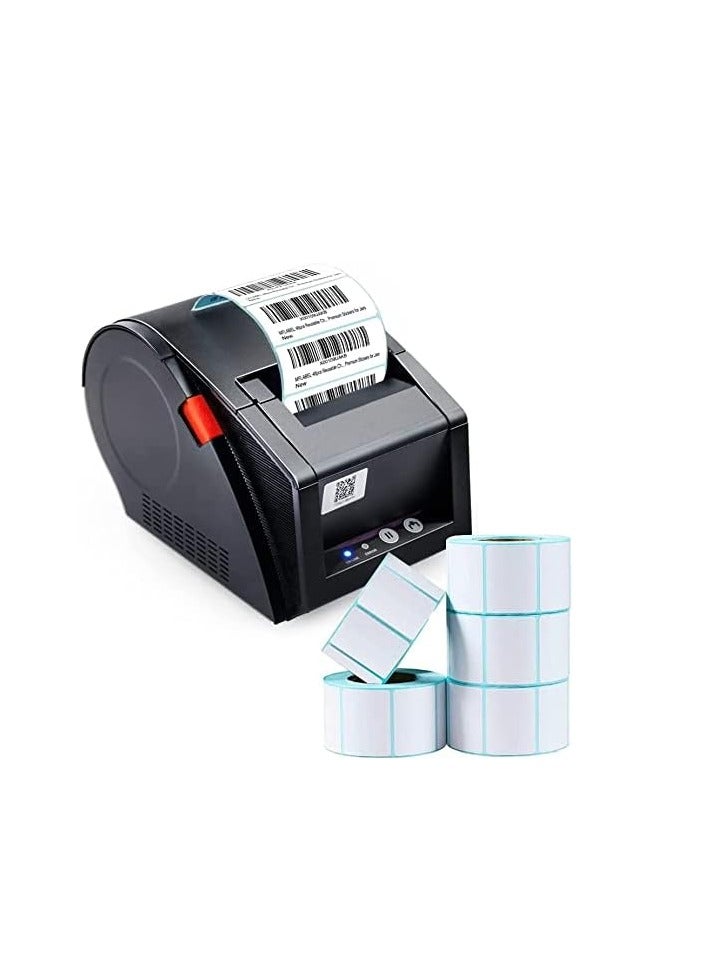 ECVV ملصقات حرارية قابلة للطباعة ذاتية اللصق من ECVV، 2 × 1.18 بوصة، ورق باركود، عنوان، شحن، بريد، طوابع فارغة، 2 لفة، 1000 ملصق/لفة، 50 مم × 30 مم، أبيض، ThermalP 5030 2 - Image 2