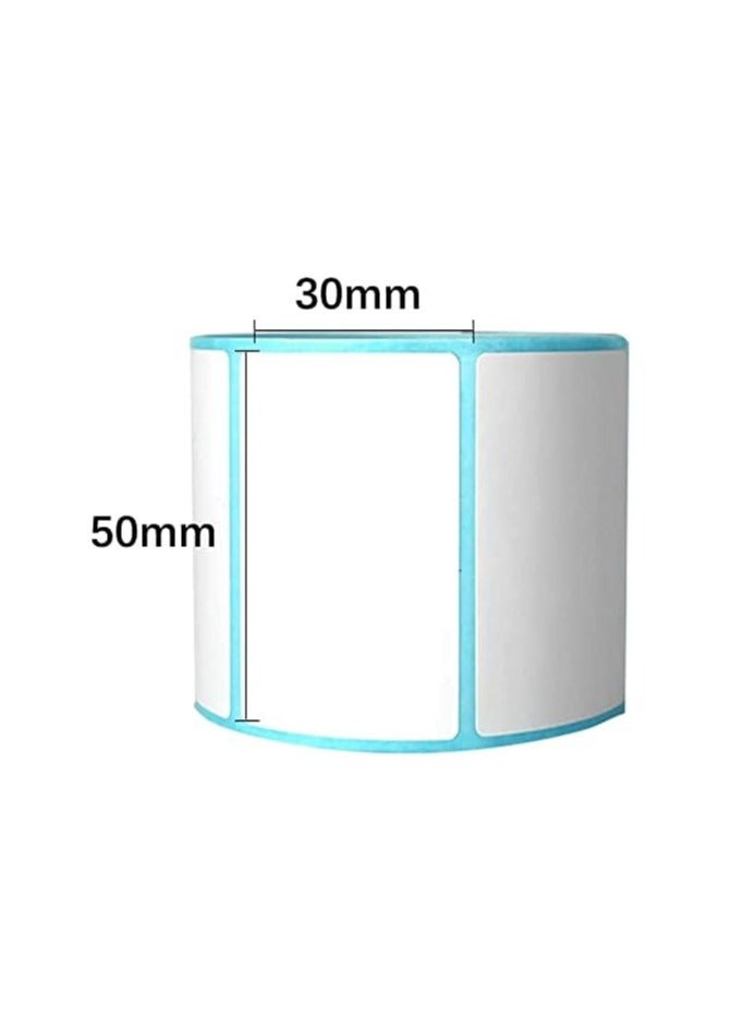 ECVV ملصقات حرارية قابلة للطباعة ذاتية اللصق من ECVV، 2 × 1.18 بوصة، ورق باركود، عنوان، شحن، بريد، طوابع فارغة، 2 لفة، 1000 ملصق/لفة، 50 مم × 30 مم، أبيض، ThermalP 5030 2 - Image 3