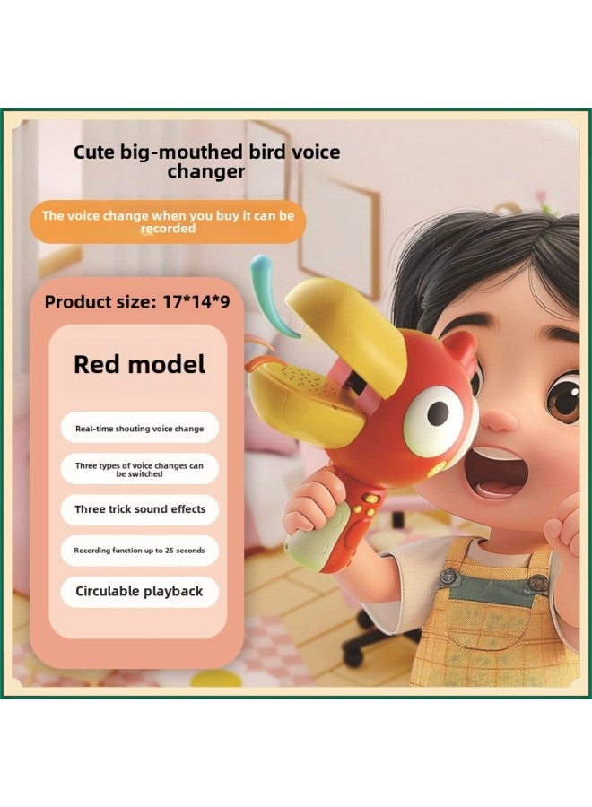 Peco Peco Voice Changer Cartoon Imitation Tongue Learning Machine Creative Repeater Children Baby Learn To Talk Color Box-Colour:[voice-changing Big-mouthed Red Bird] Chinese Color Box  - Image 1