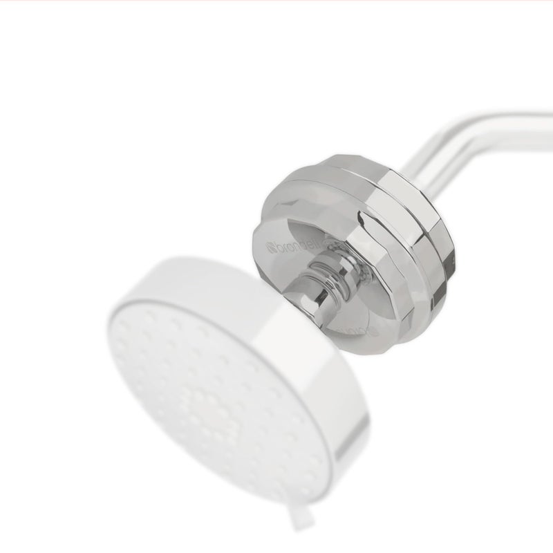 Brondell Shower Filter VivaSpring, Compact Brushed Nickel â€“ High Output, 100% High-Purity KDF Filtration, With FF-30 Filter Cartridge, Filtered Shower Water for Healthier Skin & Hair - Image 1