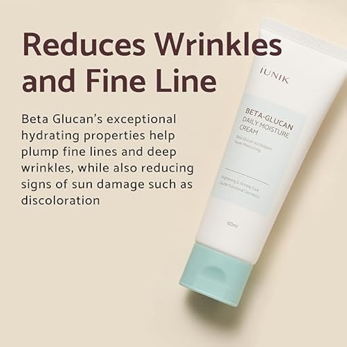 IUNIK Beta-Glucan Vegan Lightweight Non-Sticky Deep Moisture Watery Cream Lotion Daily Moisturizer Quick Absorption Dry Mature Sensitive Fine lines Skin Naturally-Derived Centella Vitamin Korean - Image 5