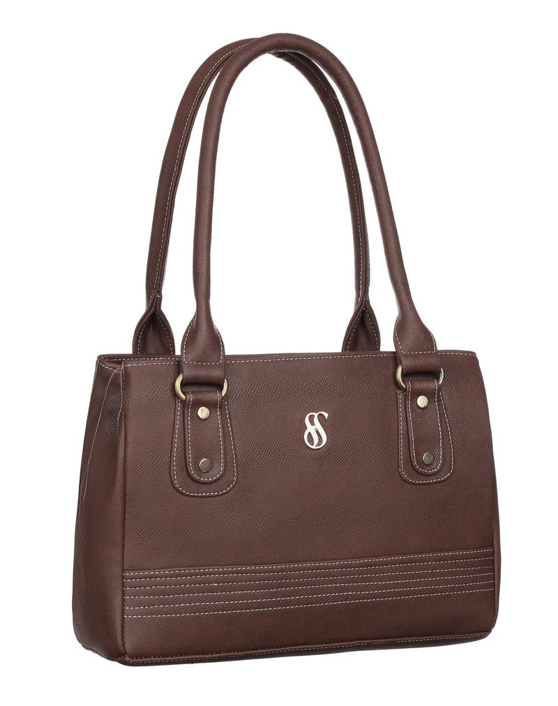Fostelo Women's Reptile Tote Handbag for Women | Hobo Bag for Work | Ladies Purse | Stylish Shoulder Bag | Gift For Women | Brown - Image 3