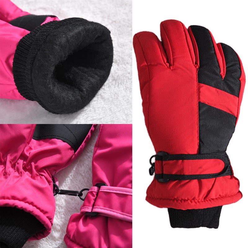 IZUS Kids Winter-Ski-Gloves Cold-Weather-Mittens Snowboard-Gloves Water-Repellent Thicken-Warm Youth-Girl-Boy 10-15 Years - Image 4