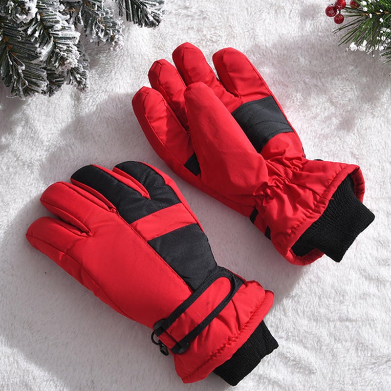 IZUS Kids Winter-Ski-Gloves Cold-Weather-Mittens Snowboard-Gloves Water-Repellent Thicken-Warm Youth-Girl-Boy 10-15 Years - Image 2