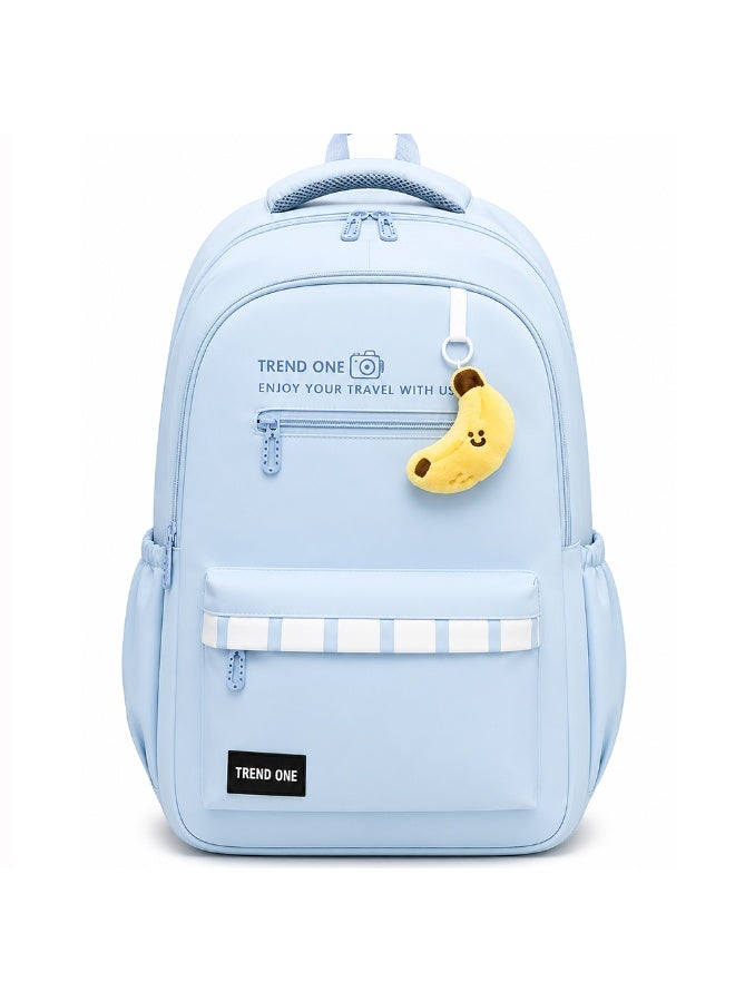 18 Inch School Backpack for Boys & Girls, Large Student Backpack with Multiple Compartments, Front Zipper Pocket, Side Bottle Pockets, Comfortable Carry Handle, 48*32*20 CM