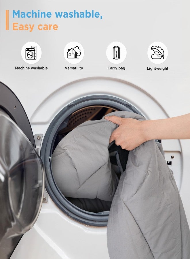 كينغ كامب مرتبة سرير كينج كامب للتخييم، مرتبة سميكة للغاية ومنتفخة، مرتبة نوم ناعمة وخفيفة الوزن محمولة للاستخدام في الهواء الطلق والمشي لمسافات طويلة، 75 بوصة × 25 بوصة، رمادي - Image 5