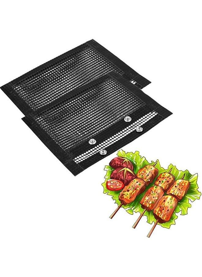 2 Barbecue Bags,Non-stick Barbecue Bags,Vegetable Barbecue Bags,Barbecue Tools on Electric Barbecue Grills for Outdoor Charcoal/Gas Electric Barbecue Grills