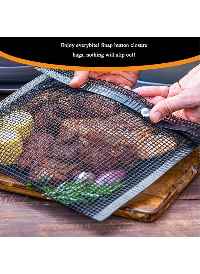 2 Barbecue Bags,Non-stick Barbecue Bags,Vegetable Barbecue Bags,Barbecue Tools on Electric Barbecue Grills for Outdoor Charcoal/Gas Electric Barbecue Grills