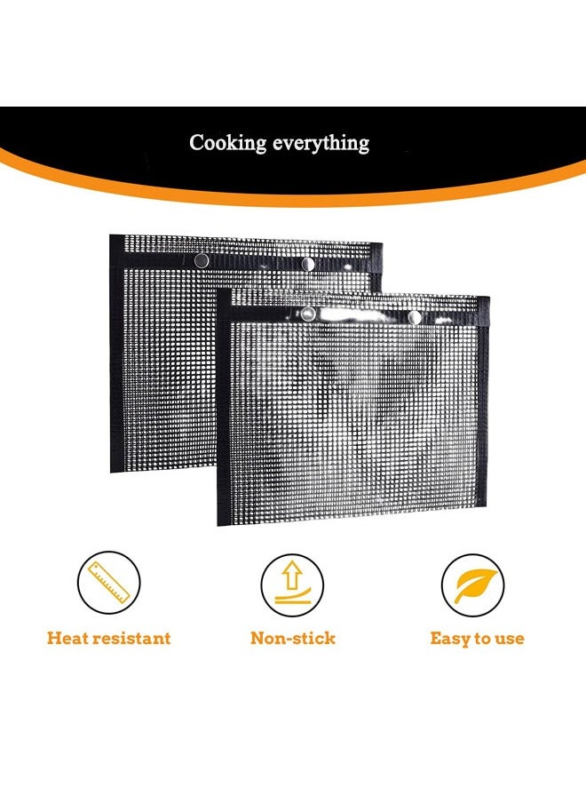 2 Barbecue Bags,Non-stick Barbecue Bags,Vegetable Barbecue Bags,Barbecue Tools on Electric Barbecue Grills for Outdoor Charcoal/Gas Electric Barbecue Grills