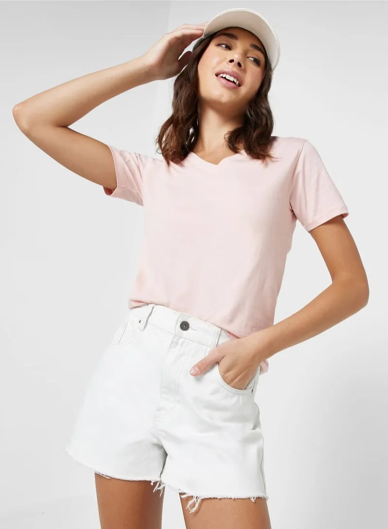 Ginger Basics 2 Pack V Neck & Round Neck T-Shirt