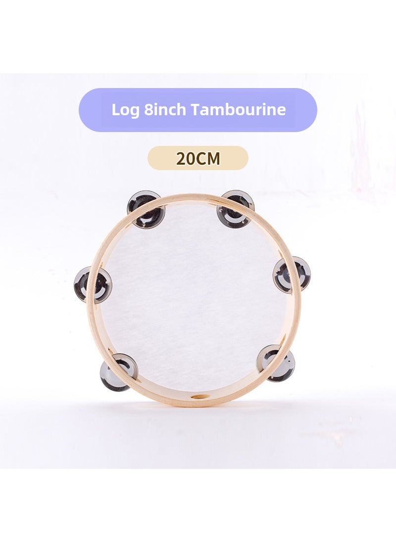 Generic Orff Percussion Instrument Set for Elementary One log 8-inch tambourine 