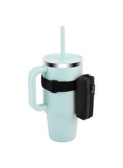 Beautyflier Water Bottle Lipstick Keychain Holder Lip Balm Sleeve Pouch Lip Balm Attachment for Stanley 40oz Tumbler Cup Lip Gloss Holder Keychain for Women Girls Travel Accessories Black