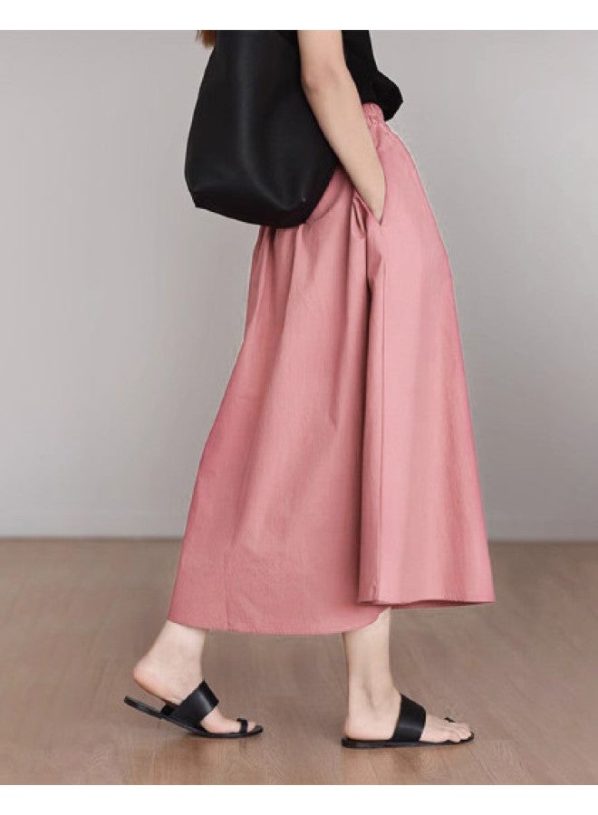 XINYANG Elastic Waist Yamamoto A-line Skirt 2025 Summer Pure Cotton Season Artistic Large Flare Skirt With Multiple Pockets - Image 1
