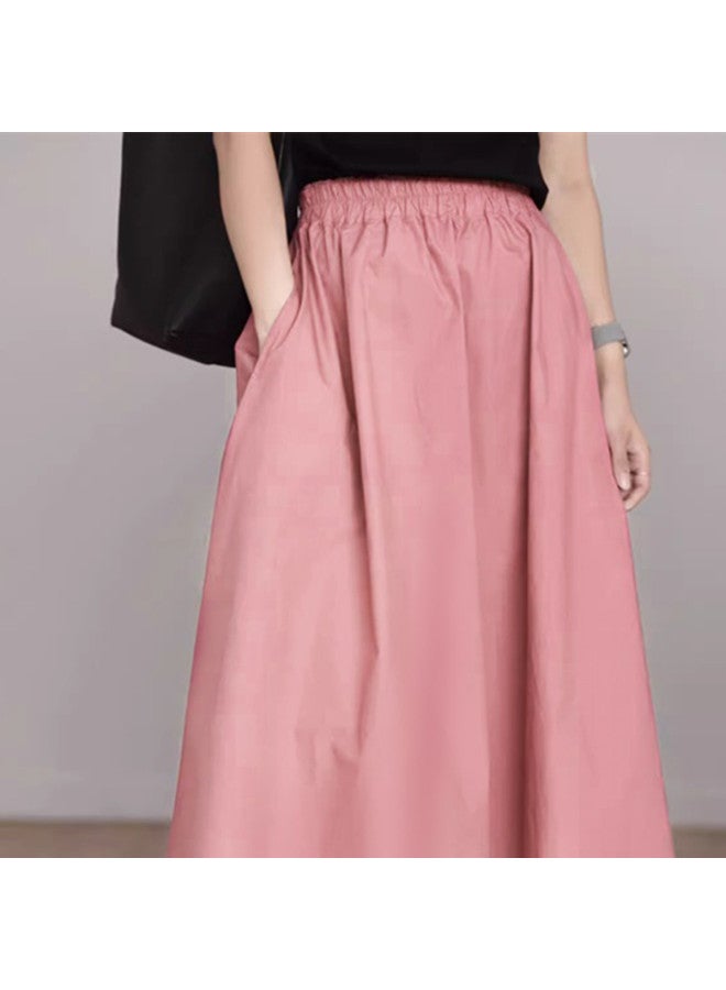XINYANG Elastic Waist Yamamoto A-line Skirt 2025 Summer Pure Cotton Season Artistic Large Flare Skirt With Multiple Pockets - Image 4