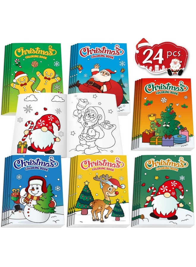 D-FantiX 24Pack Christmas Coloring Book for Kids, Christmas Party Favors for Kids, Holiday Activities Gift for Boys Girls, Xmas Treats Prizes Stockings Goodie Bags Stuffer Filler Party Supplies - Image 1