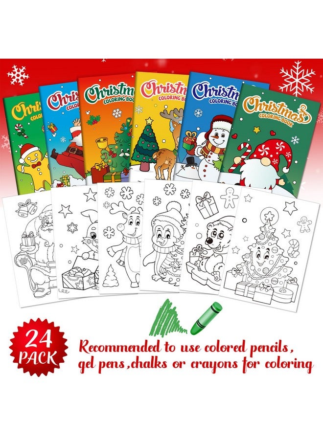 D-FantiX 24Pack Christmas Coloring Book for Kids, Christmas Party Favors for Kids, Holiday Activities Gift for Boys Girls, Xmas Treats Prizes Stockings Goodie Bags Stuffer Filler Party Supplies - Image 2