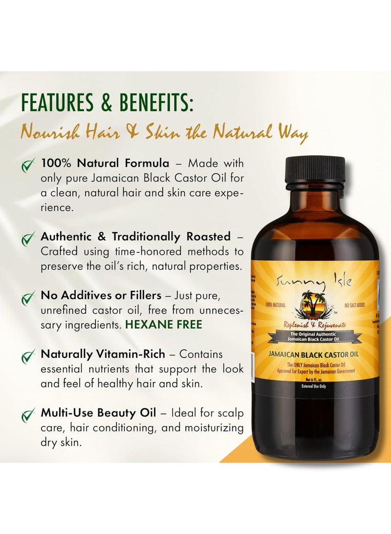 صاني آيل زيت الخروع الجامايكي الأسود – 6 أونص سائل - Image 2