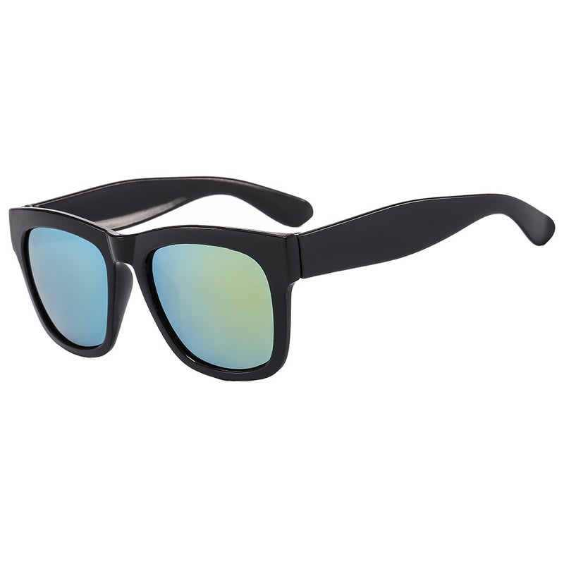 Generic Trendy Oversized Sunglasses Unisex UV400Bright Black Gold Mercury Bright Black Gold Mercury 